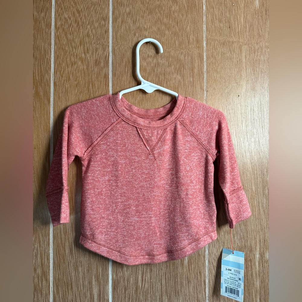 CAT & JACK heathered sweatshirt; coral red; NWT